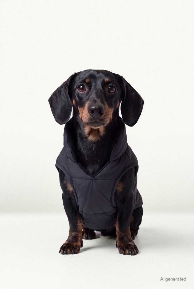 Unisex - Hunde-Mantel - schwarz