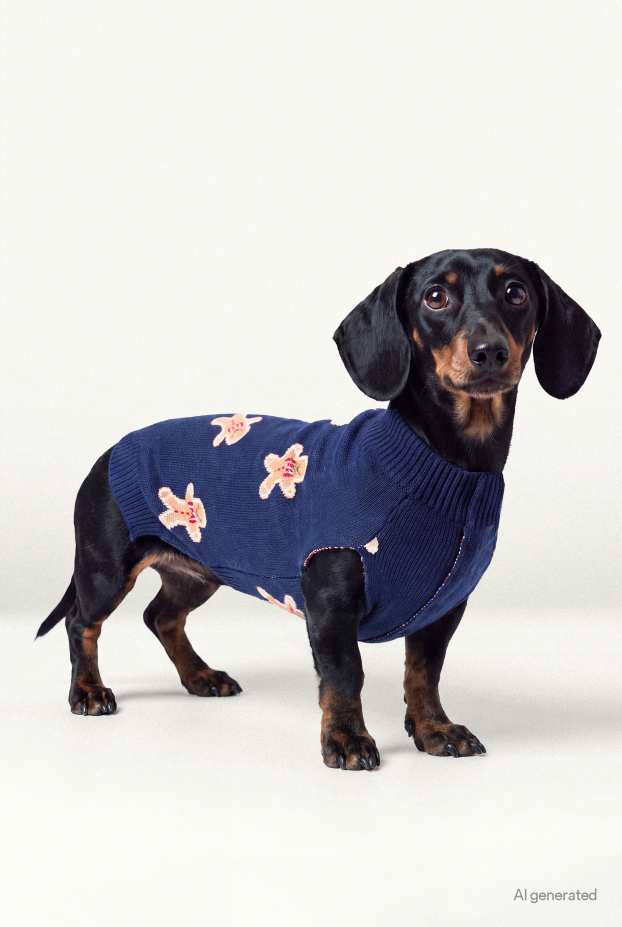 Unisexe - Mini Me - pull de Noël pour chien - bleu foncé