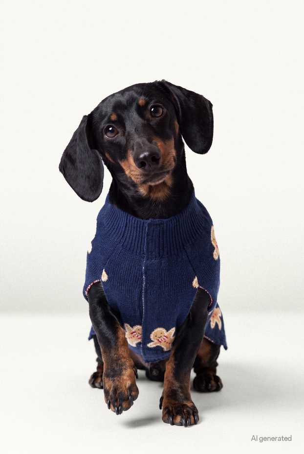 Unisexe - Mini Me - pull de Noël pour chien - bleu foncé