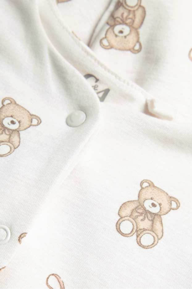 Bébés filles - Teddy bear - pyjama bébé - blanc crème