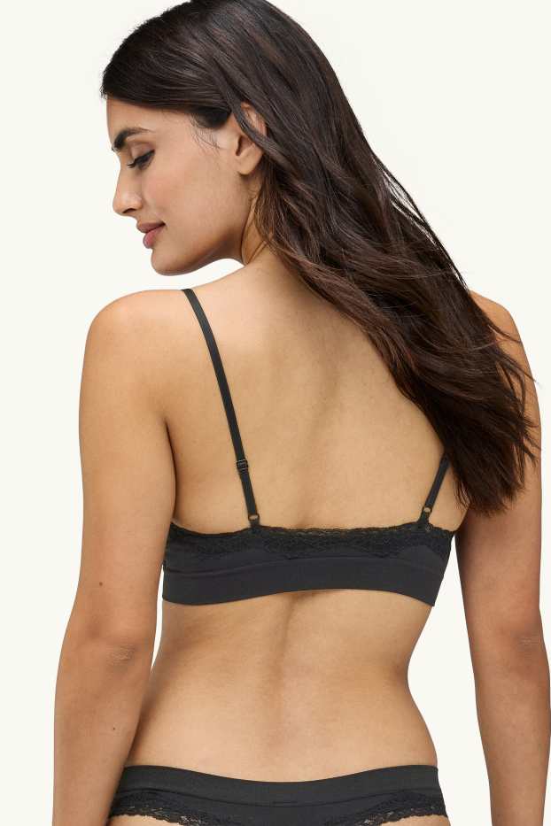 Donna - Brassière - imbottita - seamless - nero