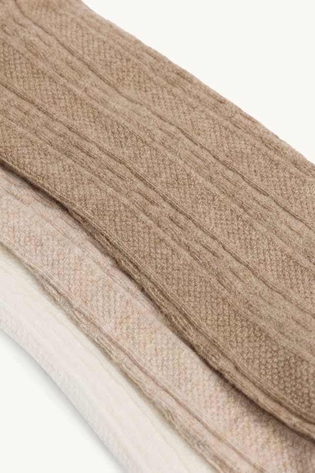 Nadó nen - Paquet de 3 - leotards tèrmics per a nadó - disseny trenat - beix/marró