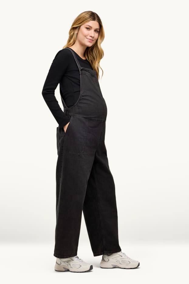 Femmes - Salopette de grossesse en jean - noir