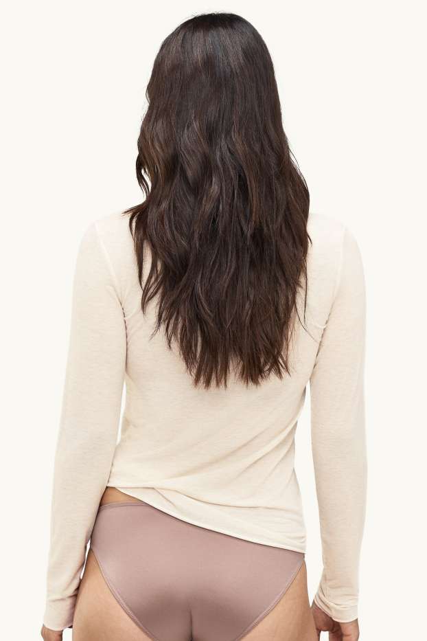 Mujer - Camiseta interior con mezcla de cachemir - crema