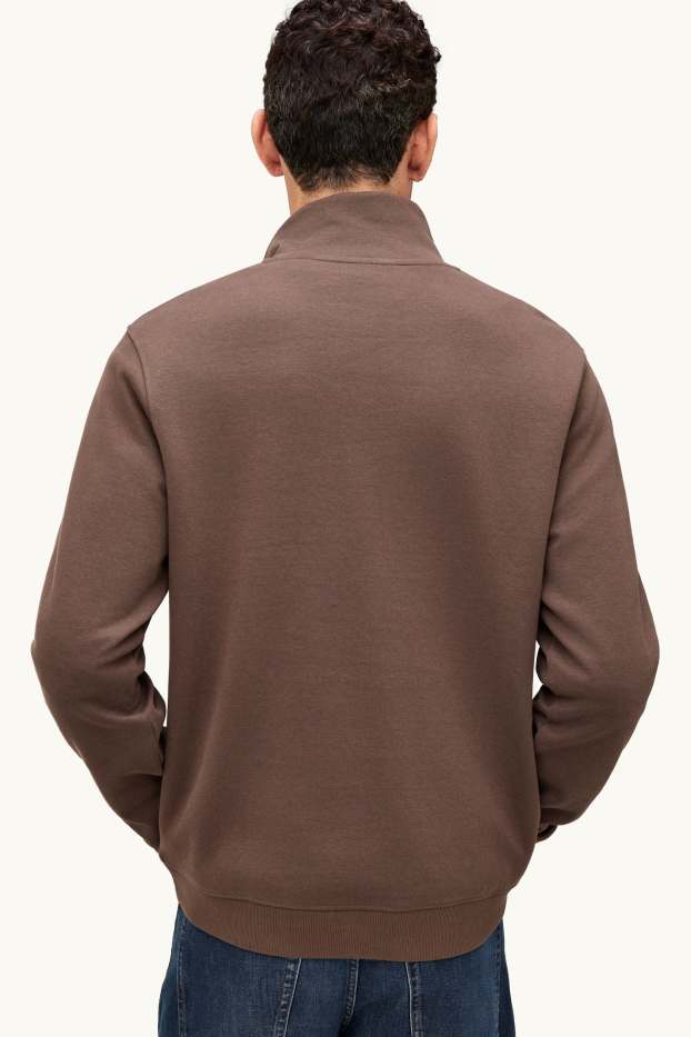 Men - Sweatshirt - brown-melange