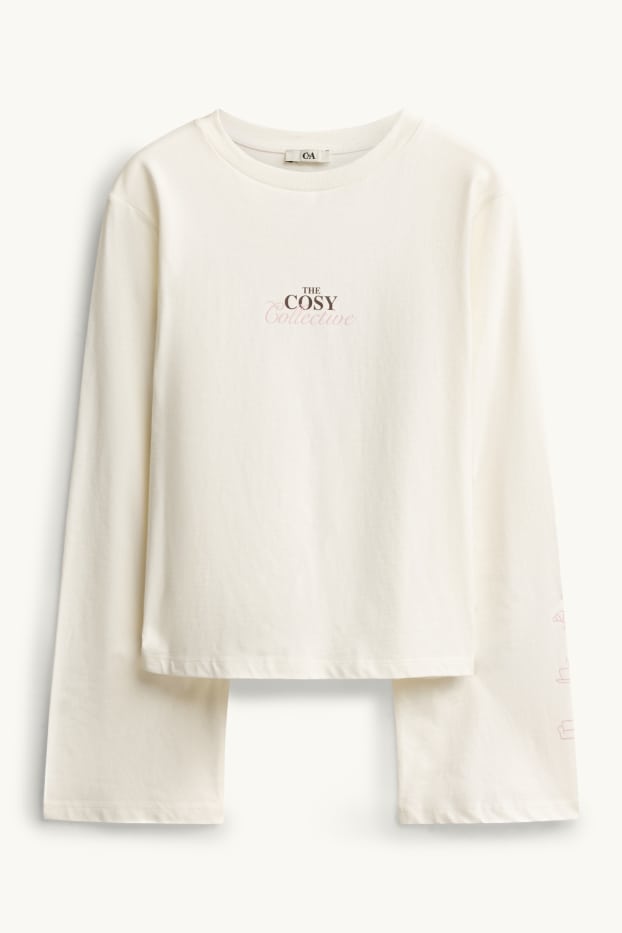 Femmes - T-shirt - blanc crème