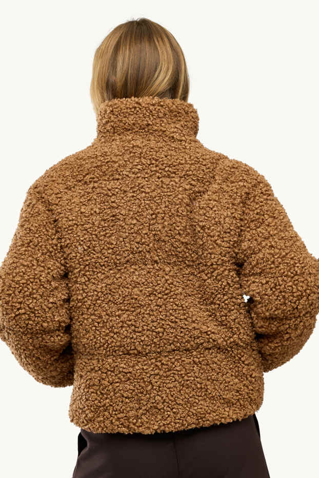 Femmes - Veste en peluche - marron clair