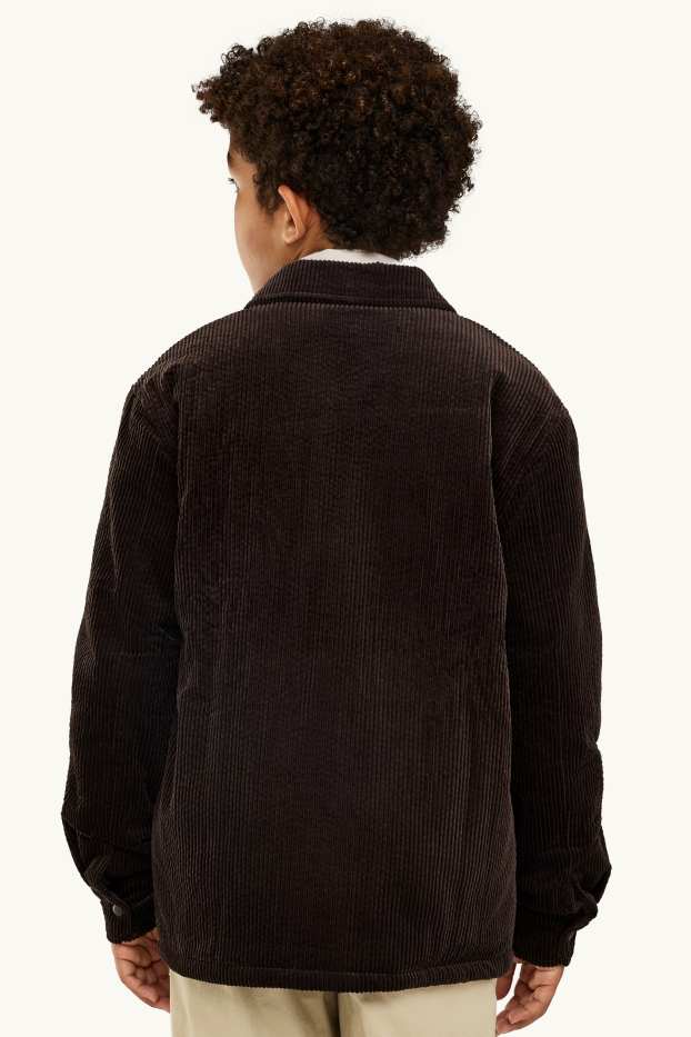 Enfants garçons - Veste-chemise en velours côtelé - marron foncé
