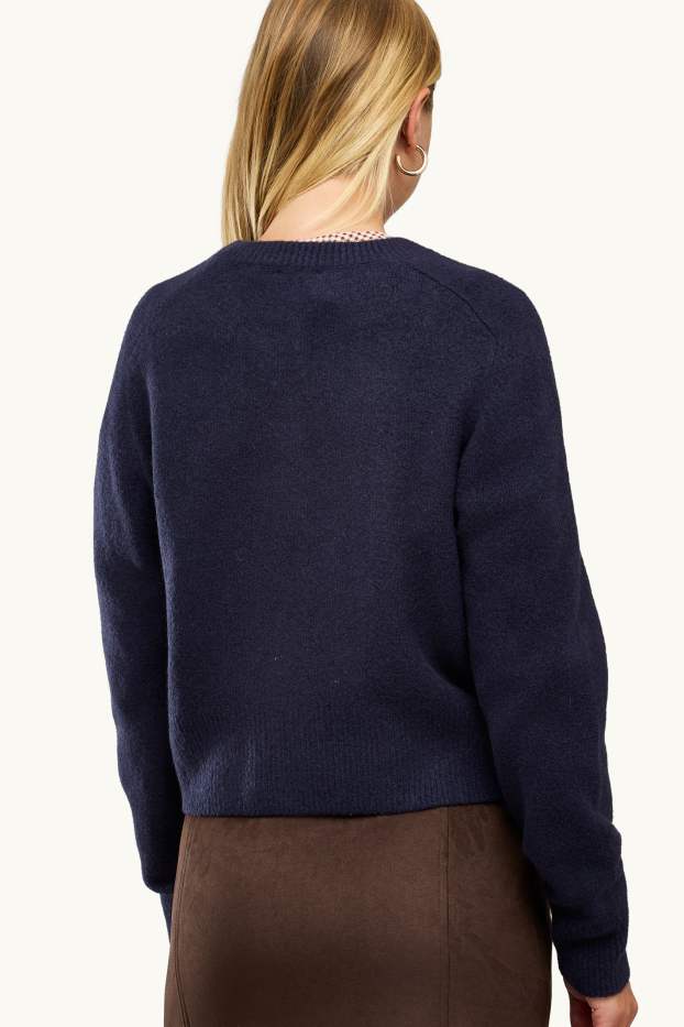 Femmes - Gilet en maille - bleu foncé