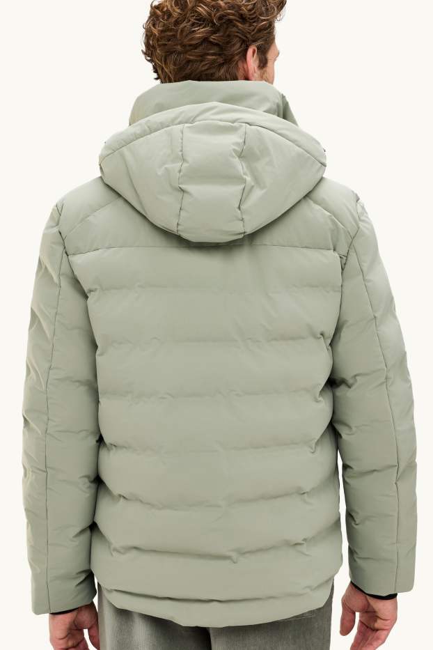 Herren - Funktions-Steppjacke mit Kapuze - gefüttert - hellgrün