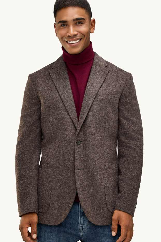 Hommes - Veste de costume - regular fit - marron
