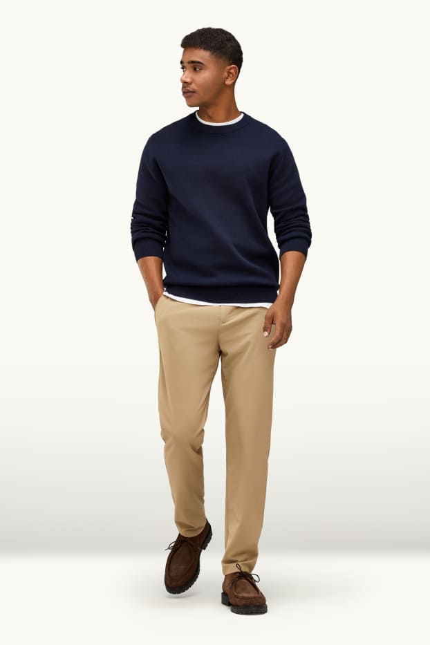 Uomo - Pantaloni chino - tapered fit - marrone chiaro