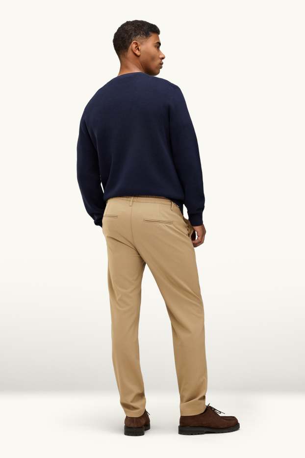 Uomo - Pantaloni chino - tapered fit - marrone chiaro