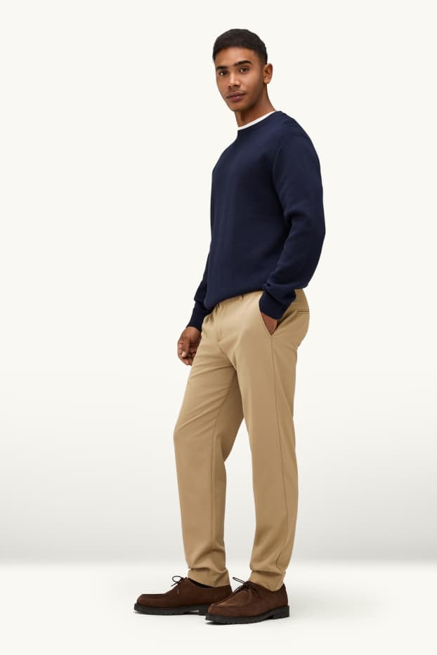 Uomo - Pantaloni chino - tapered fit - marrone chiaro