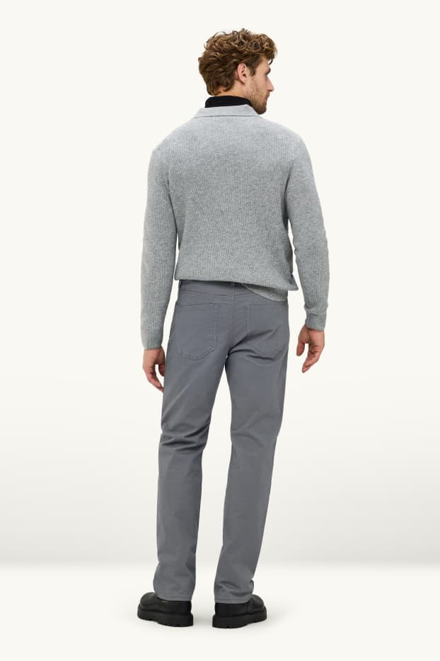 Hommes - Pantalon chaud - regular fit - gris