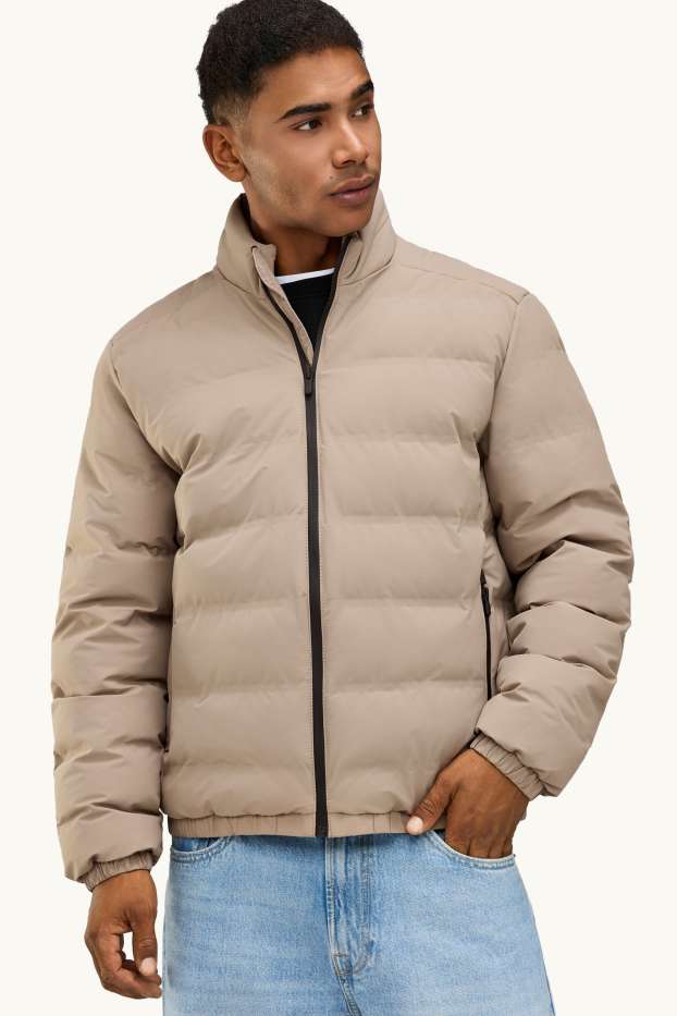 Herren - Steppjacke - gefüttert - beige