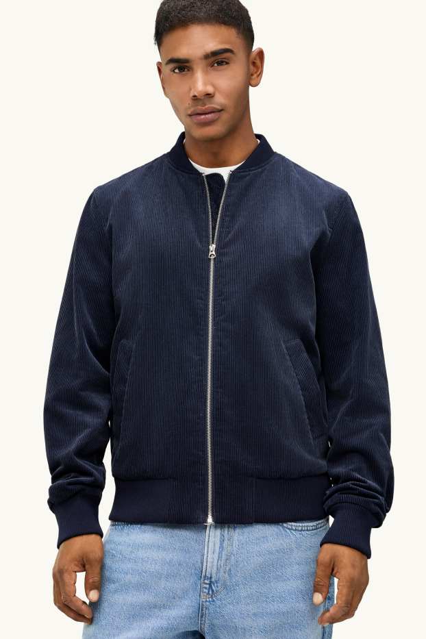 Home - Jaqueta bomber de pana - blau fosc