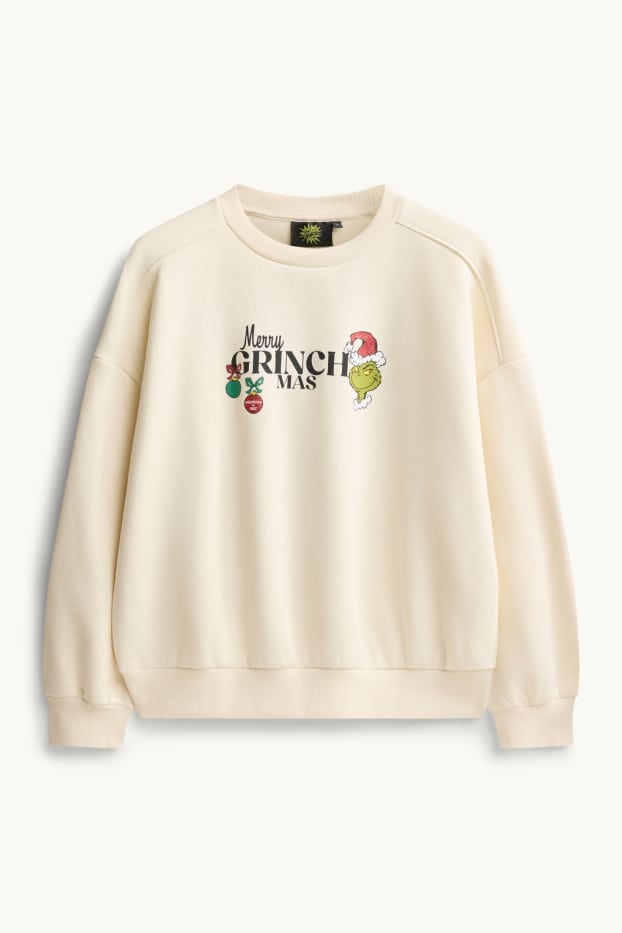 Femmes - Sweat de Noël Oversize - Le Grinch - crème