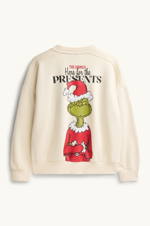 Femmes - Sweat de Noël Oversize - Le Grinch - crème