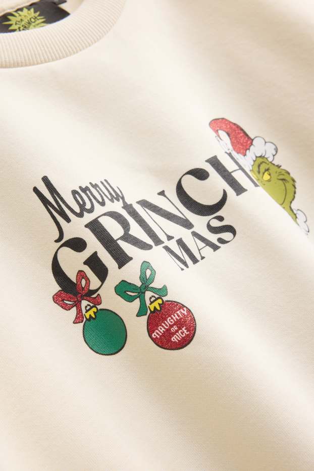Femmes - Sweat de Noël Oversize - Le Grinch - crème