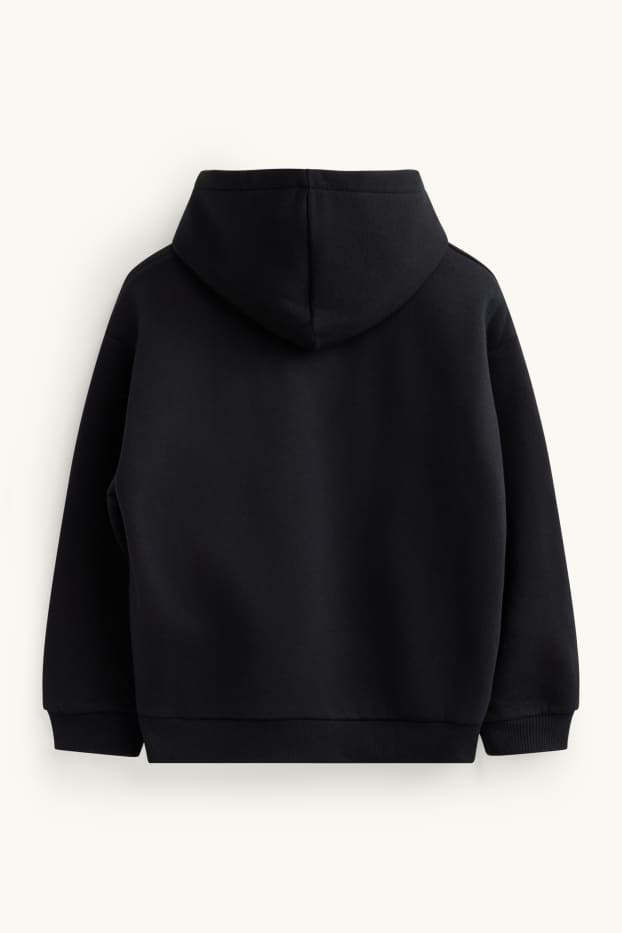 Kinder Mädchen - Hoodie mit Strasssteinen - schwarz