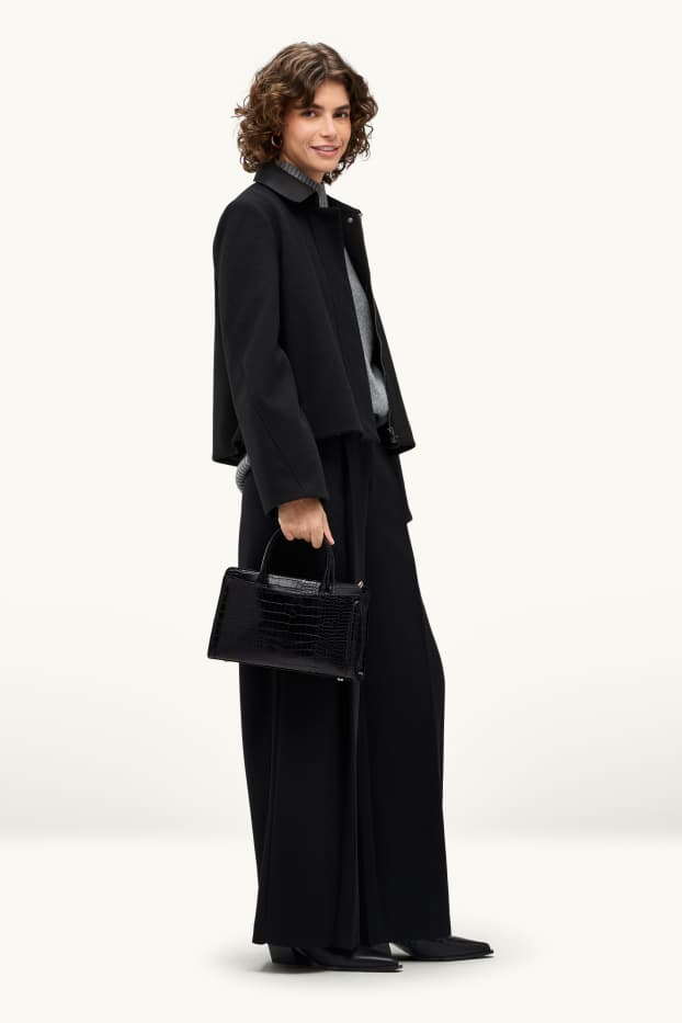 Donna - Borsa a tracolla - similpelle - nero