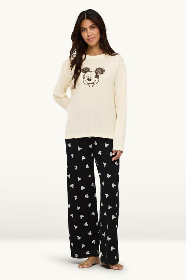 Femei - Pijama - Mickey Mouse - alb / negru