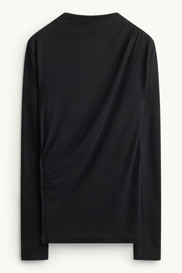 Dona - Samarreta de màniga llarga - slim fit - negre