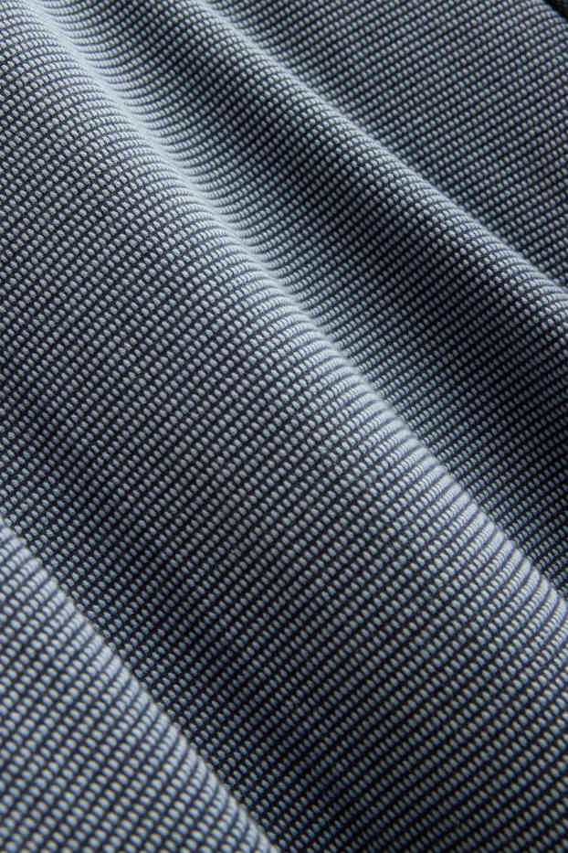 Bărbați - Tricou cu mânecă lungă - relaxed fit - structurat - albastru / albastru închis