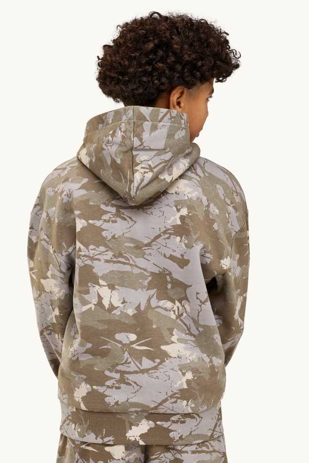 Kinder Buben - Hoodie - gemustert - camouflage