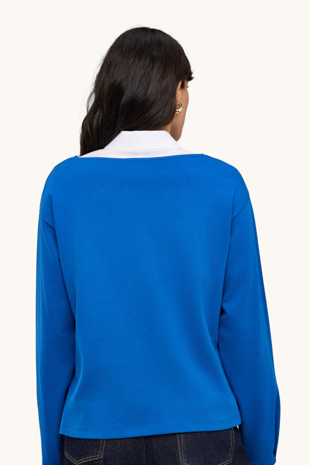 Femmes - Haut à manches longues - regular fit - bleu