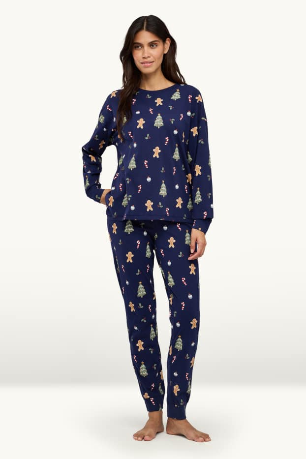 Dona - Mini Me - pijama nadalenc per a dona - blau fosc