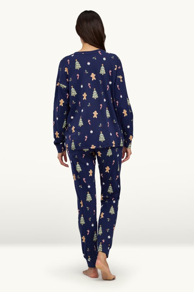 Dona - Mini Me - pijama nadalenc per a dona - blau fosc