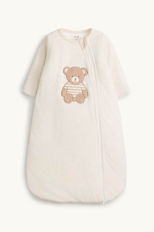 Bébés garçons - Ours en peluche - gigoteuse bébé - 6 à 18 mois - 3,5 TOG - blanc crème