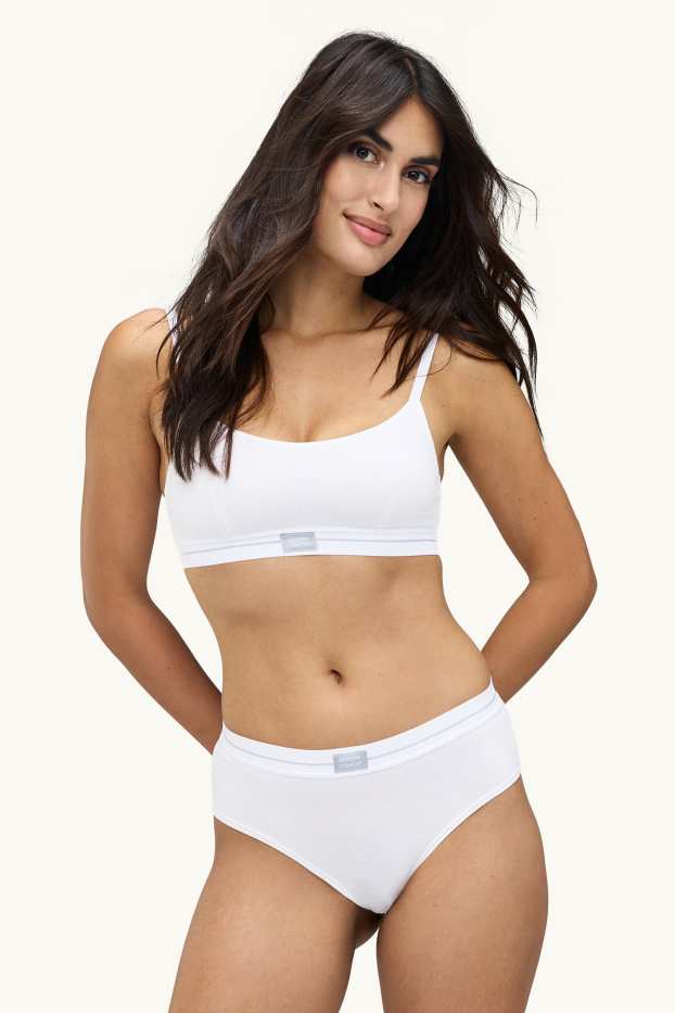 Femmes - Shortys - blanc / gris