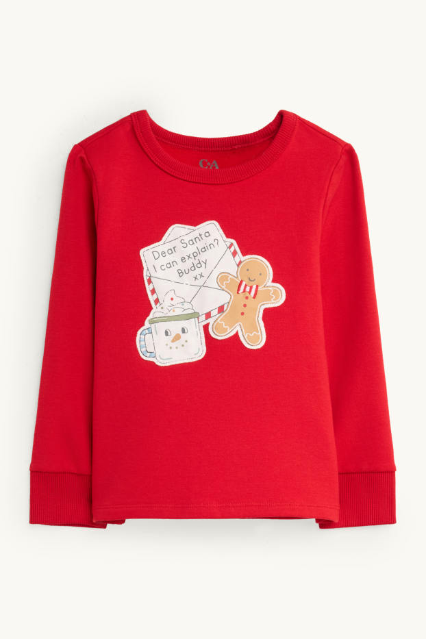 Children Girls - Mini Me - gingerbread man - children's Christmas pyjamas - 2 piece - red