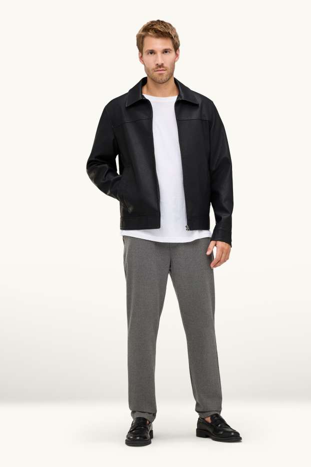 Hommes - Chino - relaxed fit - gris foncé