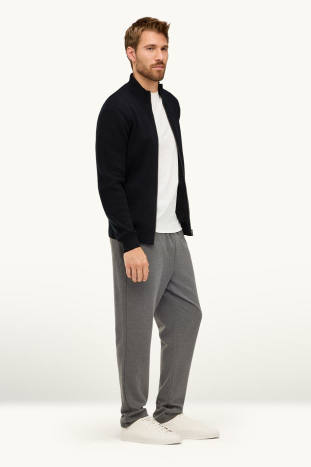 Hommes - Chino - relaxed fit - gris foncé