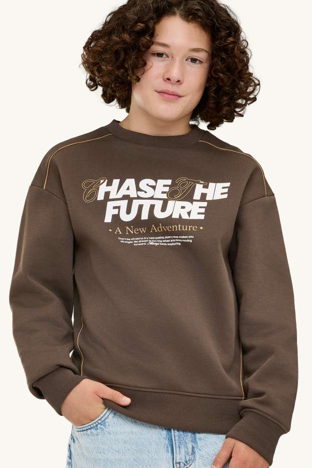 Kinderen: jongens - Sweatshirt - bruin