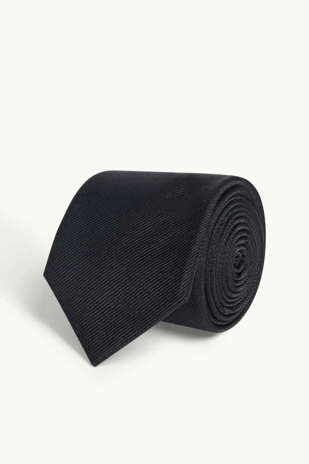 Home - Corbata de seda - negre