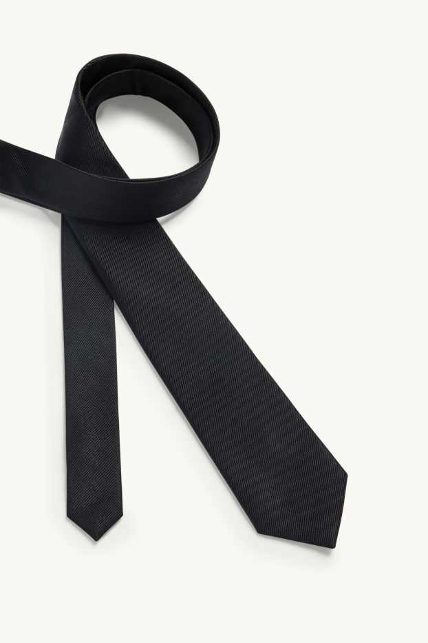 Home - Corbata de seda - negre