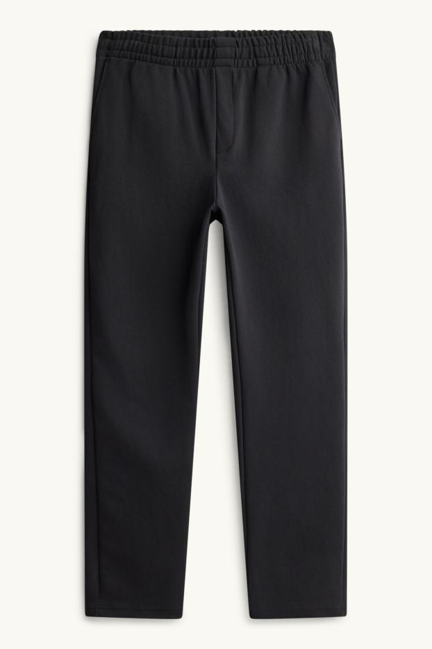 Herren - Jogginghose - Regular Fit - strukturiert - schwarz