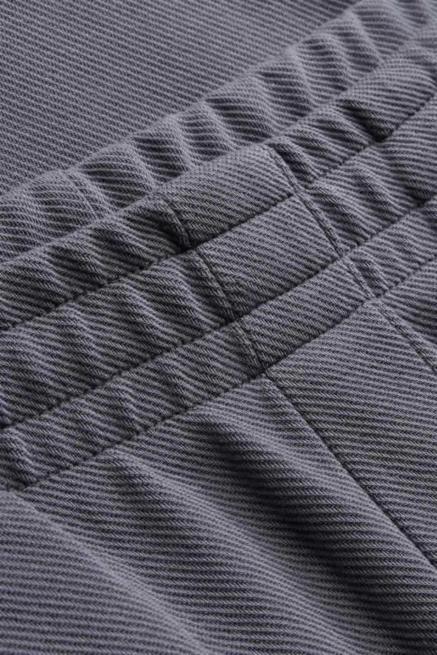 Uomo - Pantaloni sportivi - regular fit - tessuto tramato - grigio scuro