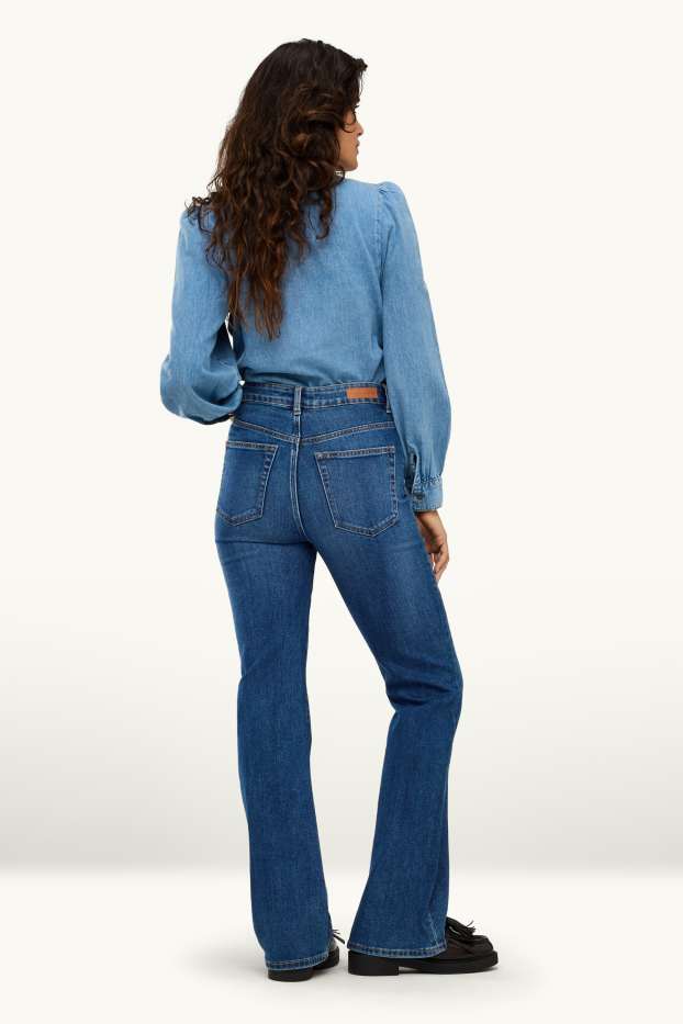 Donna - Jeans svasati - vita alta - jeans blu