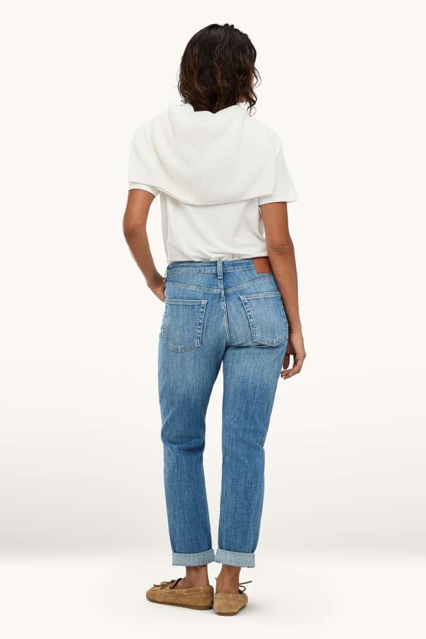 Dámské - Boyfriend jeans - mid waist - džíny - modré