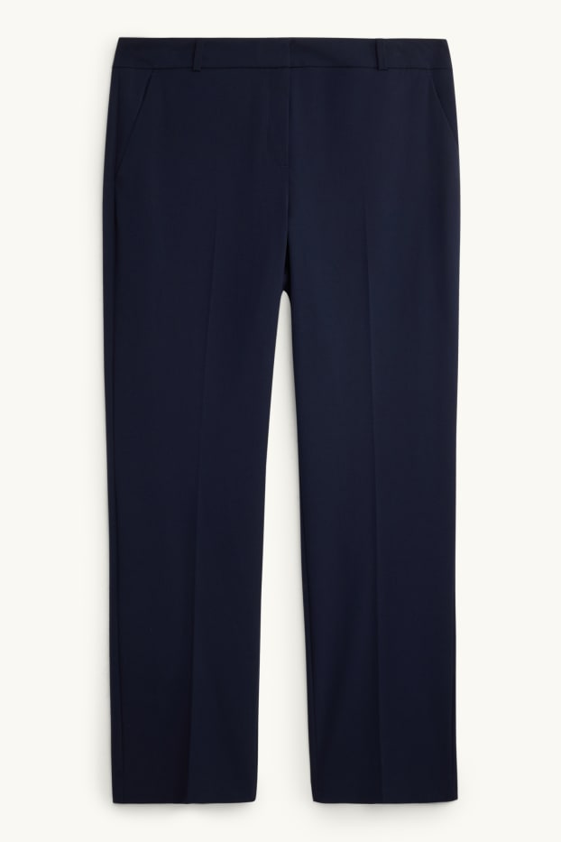 Damen - Business-Hose - Mid Waist - Straight Fit - Mix & Match - dunkelblau