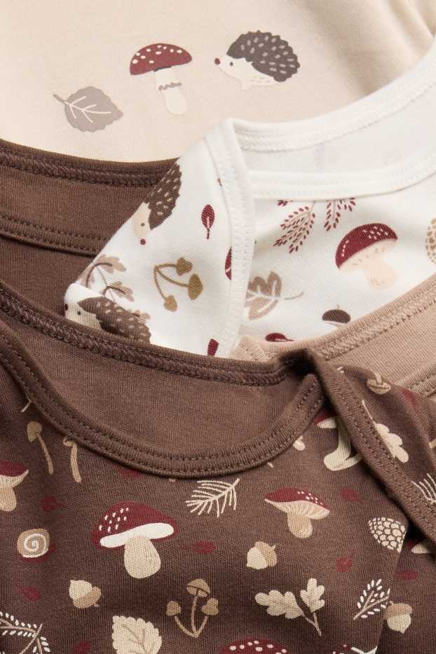 Unisexe - Lot de 5 - automne - bodys bébé - beige / marron