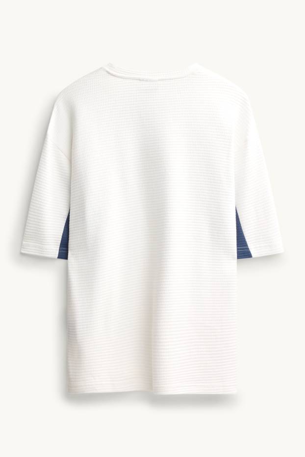 Bărbați - Tricou - alb / albastru