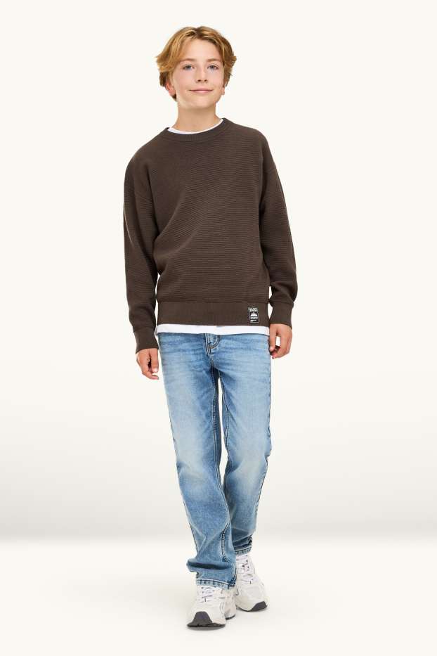 Kinder Jungen - Straight Jeans - Thermojeans - LYCRA® - jeansblau