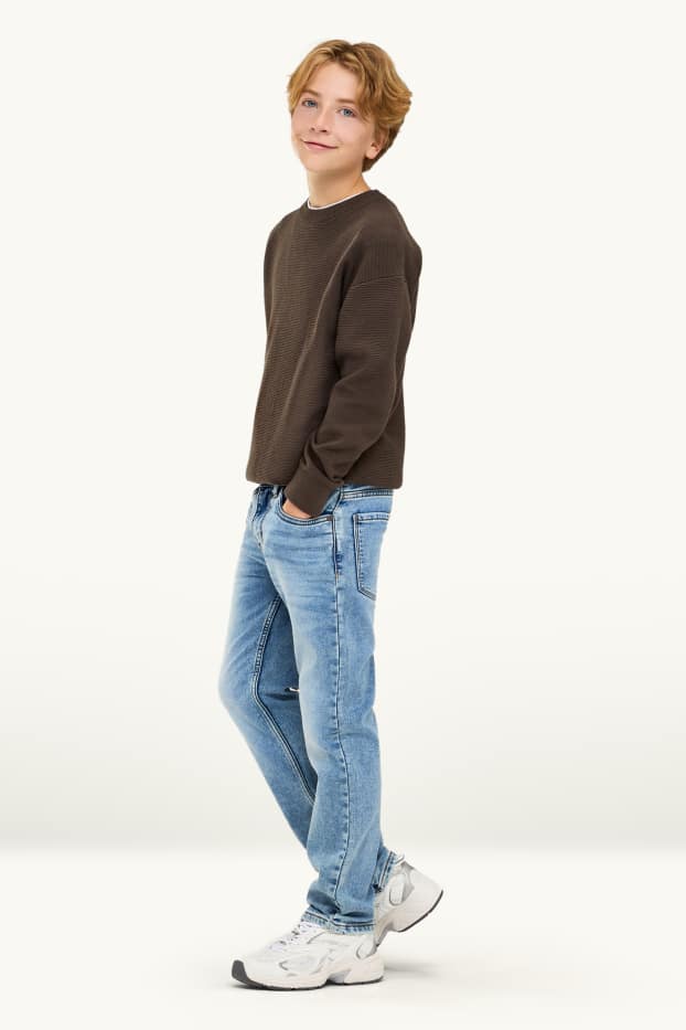 Kinder Jungen - Straight Jeans - Thermojeans - LYCRA® - jeansblau
